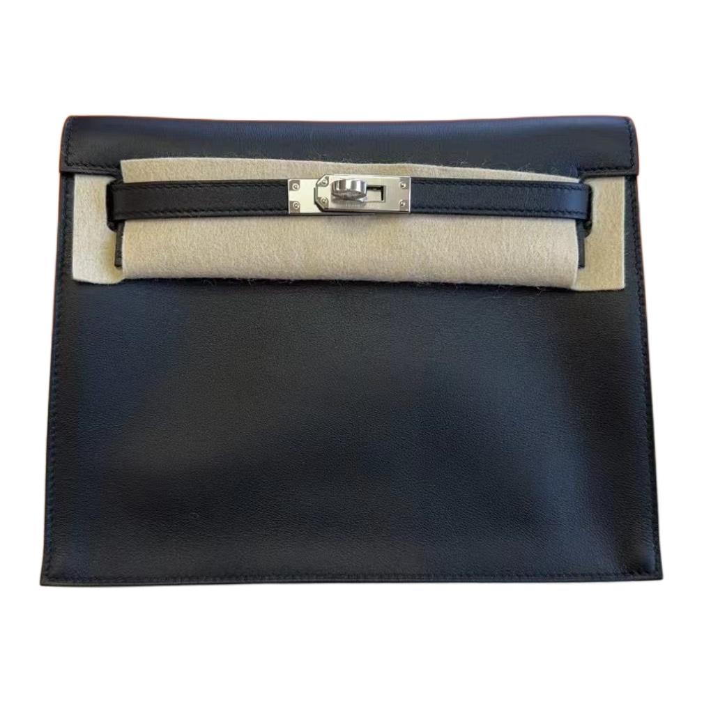 HERMES Kelly Danse Swift Leather Clutch Unisex 89 Nior Black
HERMES Kelly Danse Swift Leather Clutch Unisex 89 Nior Black