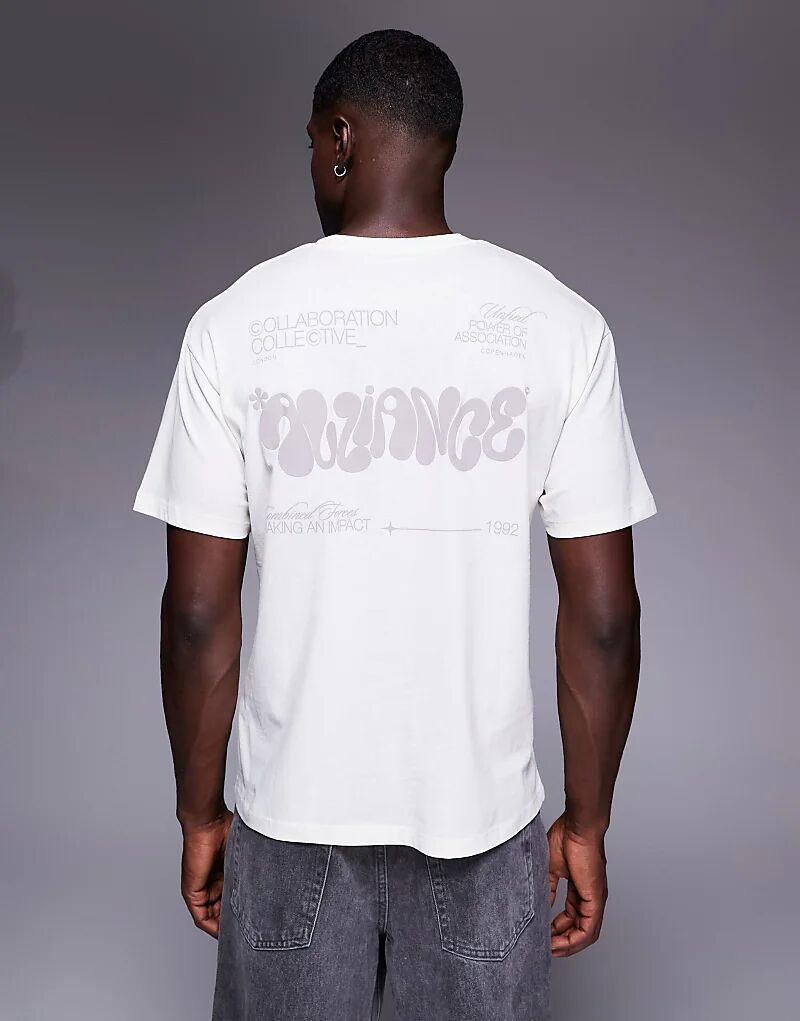 Футболка ADPT оверсайз с принтом Alliance на спине кремового цвета
Футболка ADPT оверсайз с принтом Alliance на спине кремового цвета