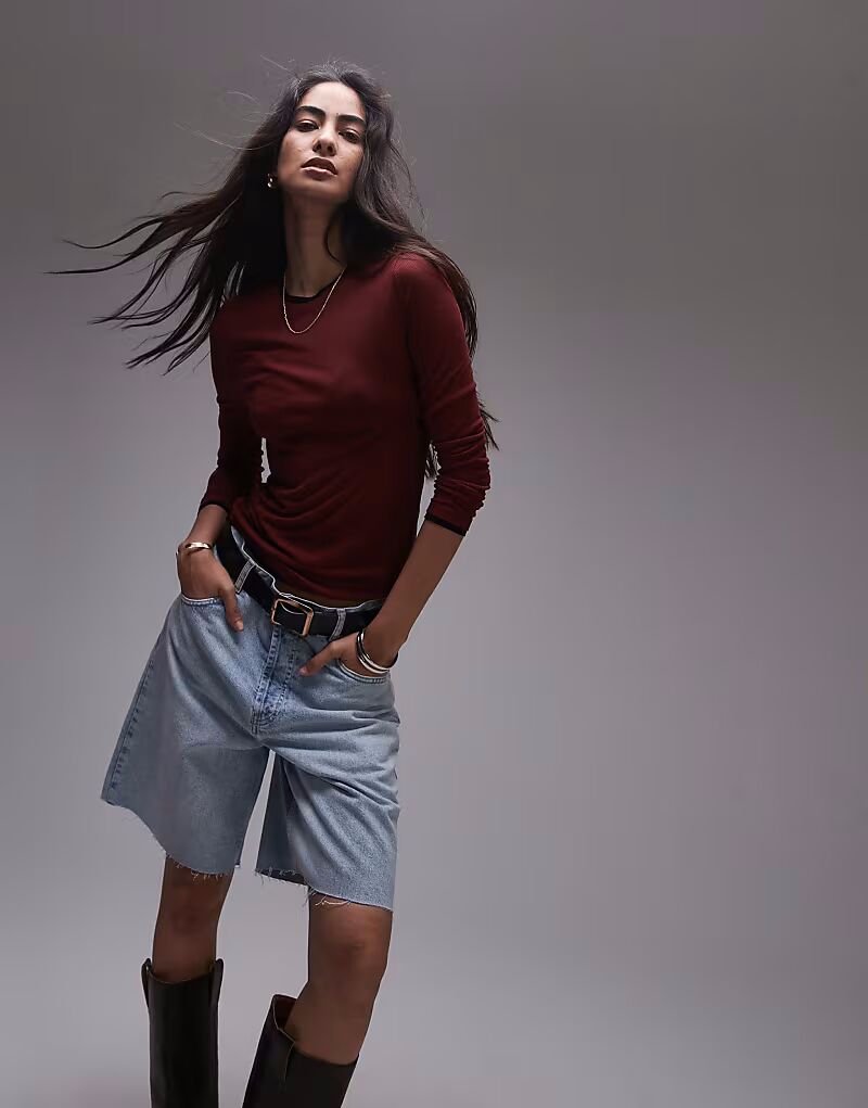 Базовая прозрачная кофта Topshop премиум-класса с круглым вырезом, длинными рукавами и контрастной отделкой бордового цвета
Базовая прозрачная кофта Topshop премиум-класса с круглым вырезом, длинными рукавами и контрастной отделкой бордового цвета