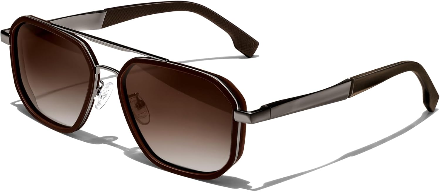 Солнцезащитные очки-авиаторы KANASTAL для мужчин и женщин, поляризованные, в стиле милитари, с защитой от УФ-излучения UV400, металлические, шестиугольной формы, авиационные, 【a5】matte Brown/Gradient Brown
Солнцезащитные очки-авиаторы KANASTAL для мужчин и женщин, поляризованные, в стиле милитари, с защитой от УФ-излучения UV400, металлические, шестиугольной формы, авиационные, 【a5】matte Brown/Gradient Brown