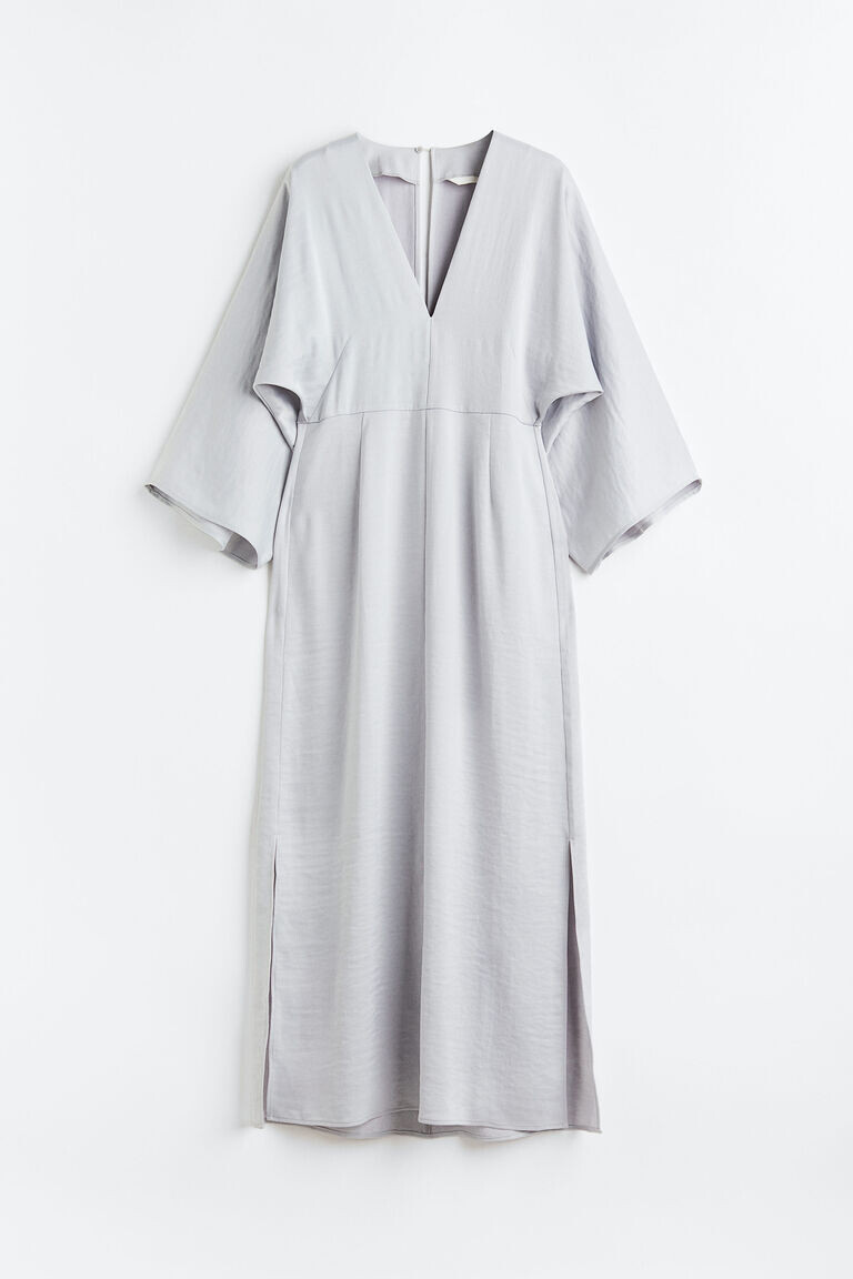 Платье с v-образным вырезом H&M, серый
Платье с v-образным вырезом H&M, серый