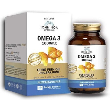 Омега 3 1000 мг чистого рыбьего жира с DHA и EPA - 60 капсул John Noa
Омега 3 1000 мг чистого рыбьего жира с DHA и EPA - 60 капсул John Noa