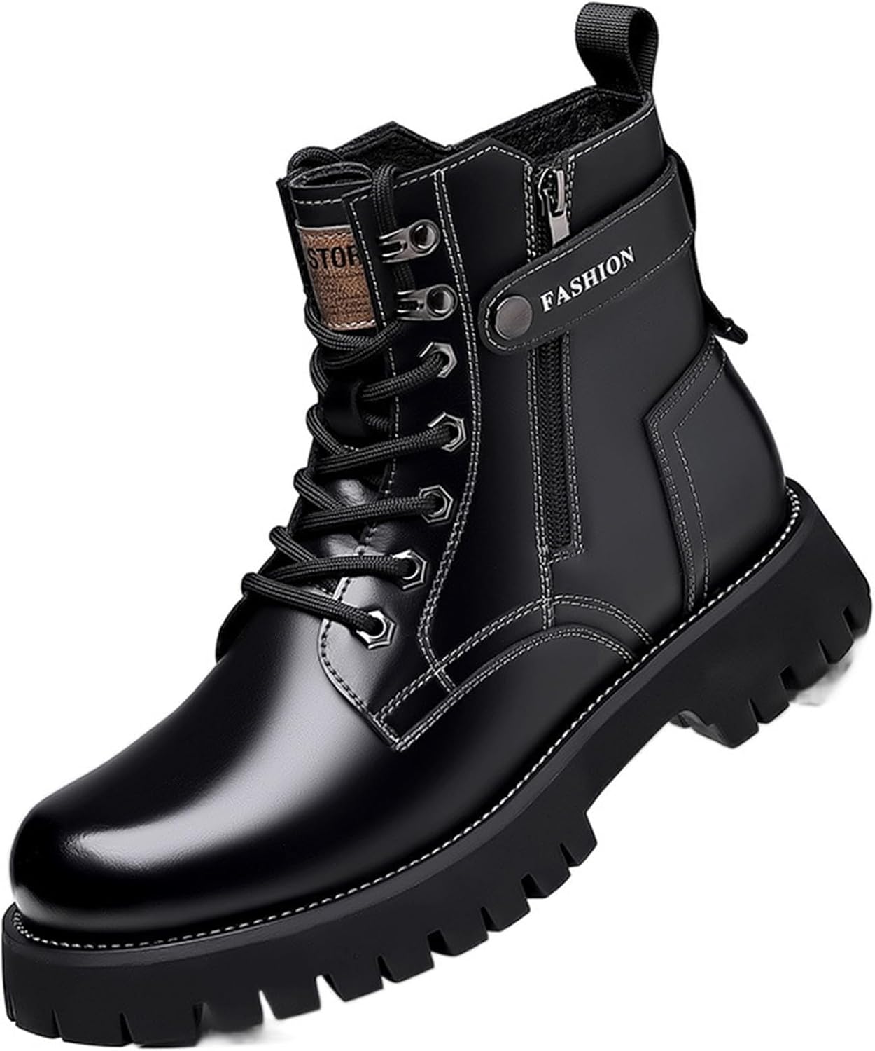 Ботинки-чукка для мужчин, на шнуровке, на массивной платформе, высокие, с боковой молнией, в стиле милитари, с пряжкой, удобный круглый носок, нескользящая рифленая подошва, повседневные, деловые, рабочие, уличные ботильоны Oxngeos, черный
Ботинки-чукка для мужчин, на шнуровке, на массивной платформе, высокие, с боковой молнией, в стиле милитари, с пряжкой, удобный круглый носок, нескользящая рифленая подошва, повседневные, деловые, рабочие, уличные ботильоны Oxngeos, черный