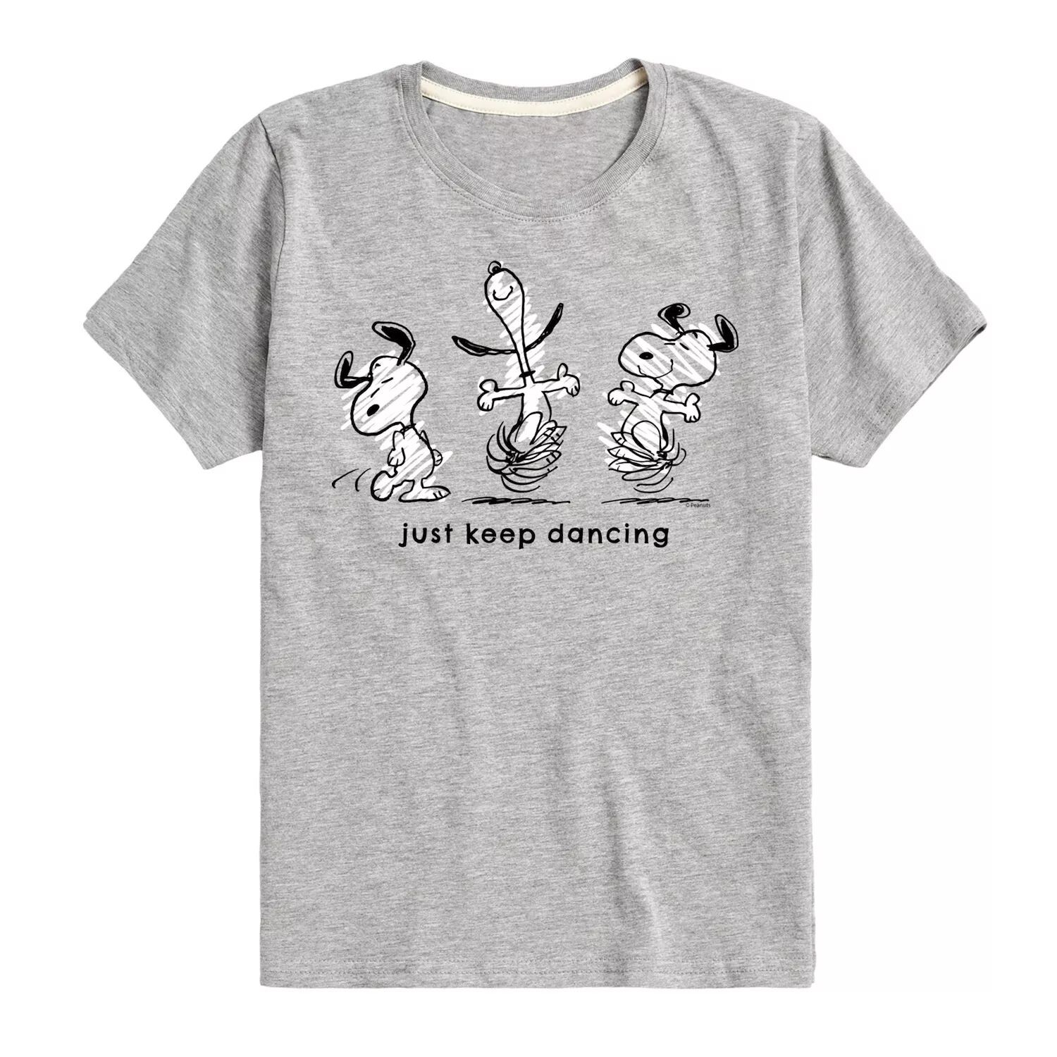 Футболка с рисунком «Peanuts Snoopy Just Keep Dancing» для мальчиков 8–20 лет Licensed Character, серый
Футболка с рисунком «Peanuts Snoopy Just Keep Dancing» для мальчиков 8–20 лет Licensed Character, серый