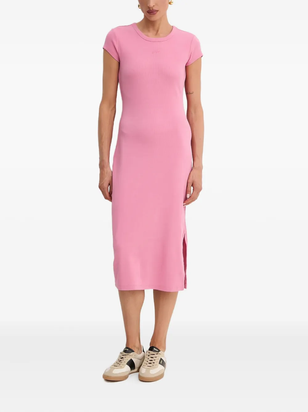 Платье миди в рубчик BOSS, розовый
Платье миди в рубчик BOSS, розовый