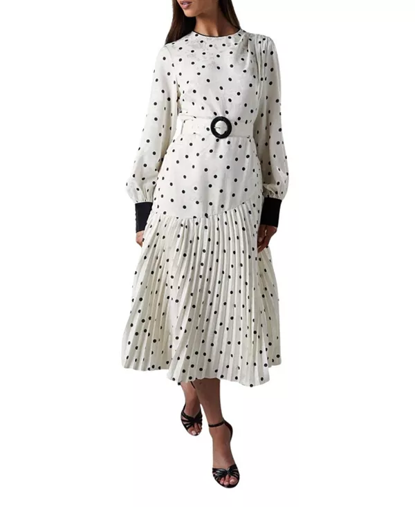 Платье миди с длинными рукавами и плиссировкой Coast, белый
Платье миди с длинными рукавами и плиссировкой Coast, белый