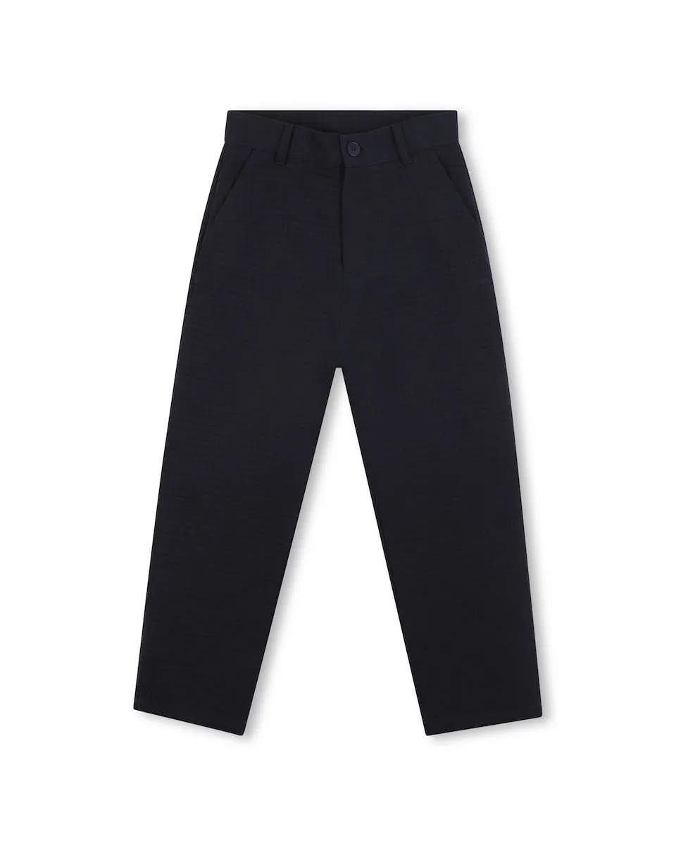 Детские классические брюки темно-синего цвета из хлопка Kenzo Kids
Детские классические брюки темно-синего цвета из хлопка Kenzo Kids