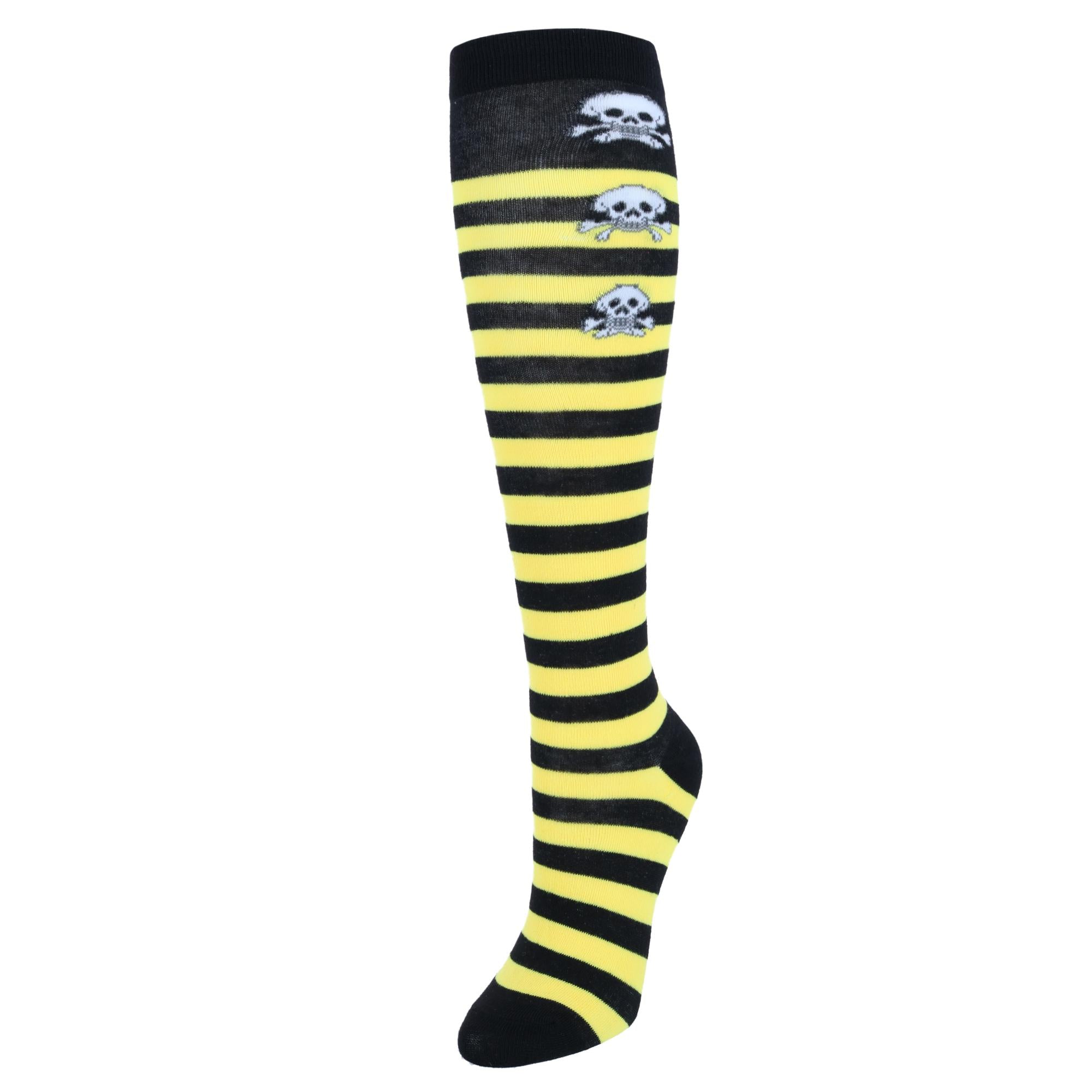 Женские гольфы с готической отделкой и черепом в полоску (1 пара) CTM, черный/желтый
Женские гольфы с готической отделкой и черепом в полоску (1 пара) CTM, черный/желтый