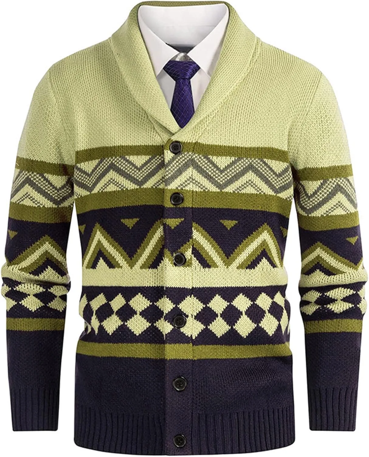 Мужской кардиган с шалью и цветными блоками
Мужской кардиган с шалью и цветными блоками