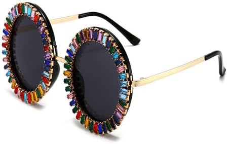 Круглые солнцезащитные очки с бриллиантами для женщин, модные, винтажные, для вечеринок, путешествий, панк, сексуальные женские солнцезащитные очки UV400 MTZJH, Colorful Black
Круглые солнцезащитные очки с бриллиантами для женщин, модные, винтажные, для вечеринок, путешествий, панк, сексуальные женские солнцезащитные очки UV400 MTZJH, Colorful Black
