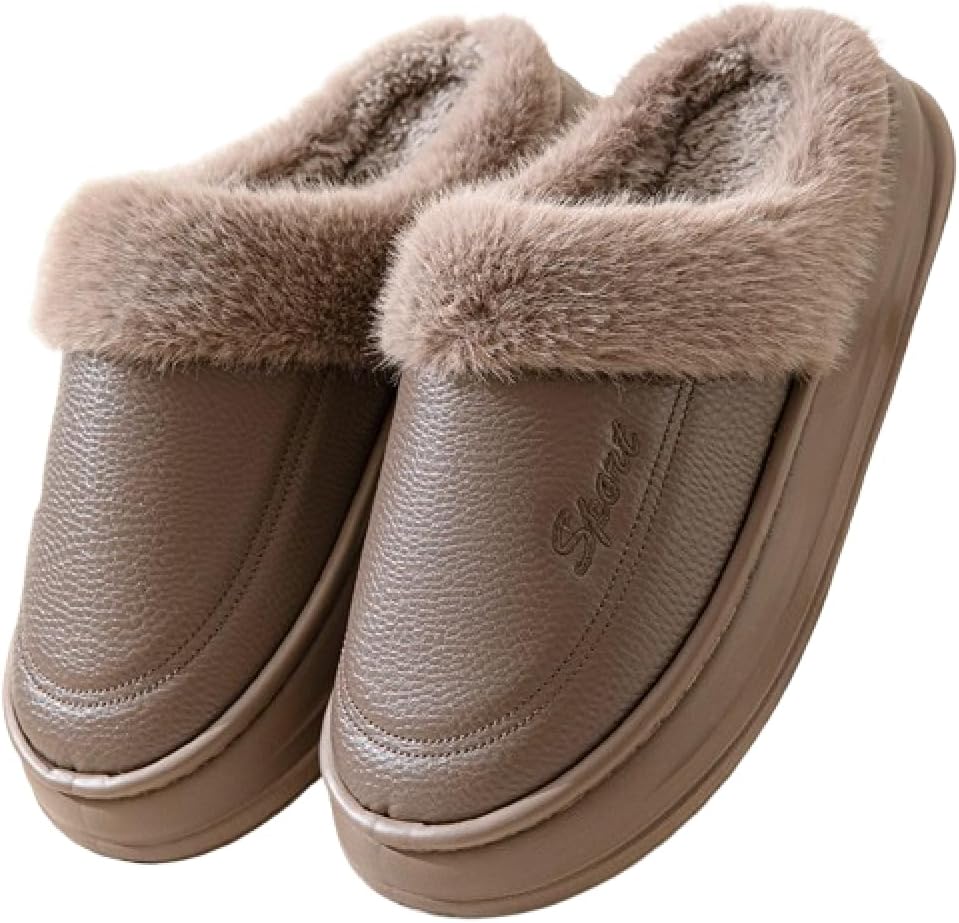 Мужские домашние тапочки премиум-класса из кожи с флисовой подкладкой, противоскользящие, мягкие, теплые и пушистые, больших размеров Generic, коричневый
Мужские домашние тапочки премиум-класса из кожи с флисовой подкладкой, противоскользящие, мягкие, теплые и пушистые, больших размеров Generic, коричневый