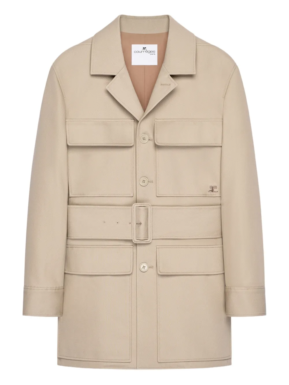 Пальто на пуговицах Courreges, бежевый
Пальто на пуговицах Courreges, бежевый