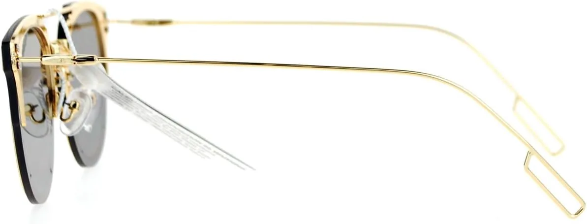 Унисекс модные солнцезащитные очки без оправы, плоские линзы, плоская верхняя часть, металлическая оправа, золотистый и черный цвета JuicyOrange, Black Gold
Унисекс модные солнцезащитные очки без оправы, плоские линзы, плоская верхняя часть, металлическая оправа, золотистый и черный цвета JuicyOrange, Black Gold