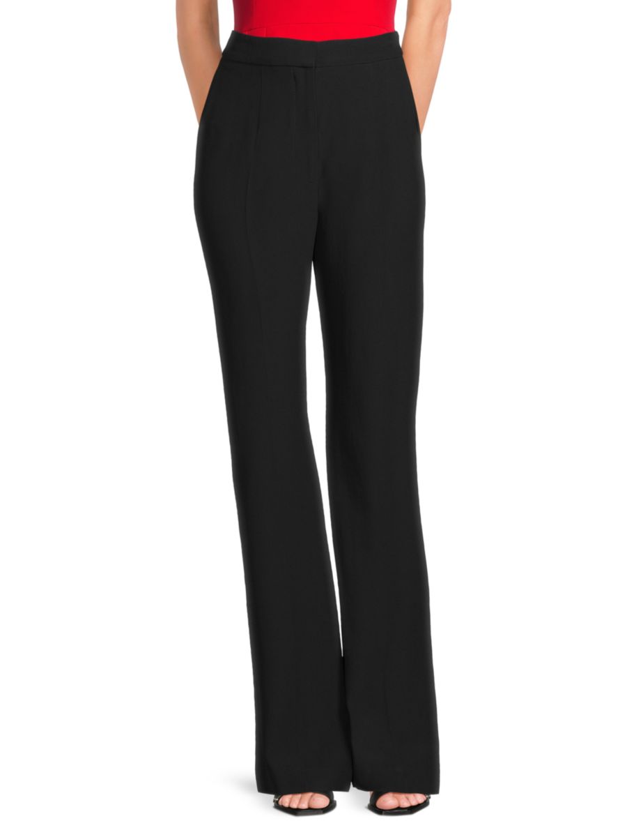 Однотонные брюки-сигареты с высокой талией McQueen, черный
Однотонные брюки-сигареты с высокой талией McQueen, черный