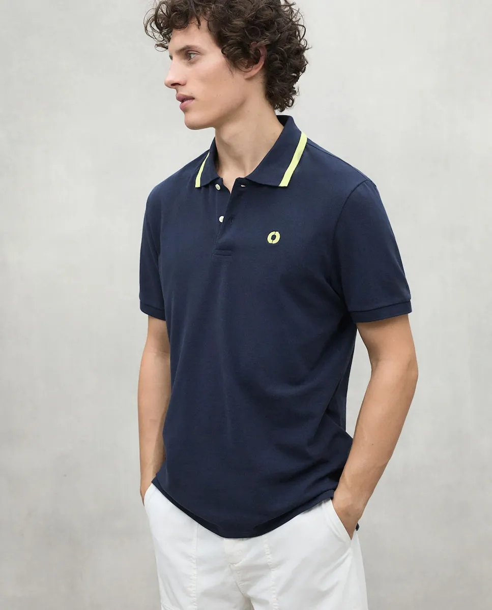 Мужская рубашка поло с короткими рукавами, воротником-стойкой и застежкой на пуговицы Ecoalf, тёмно-синий
Мужская рубашка поло с короткими рукавами, воротником-стойкой и застежкой на пуговицы Ecoalf, тёмно-синий