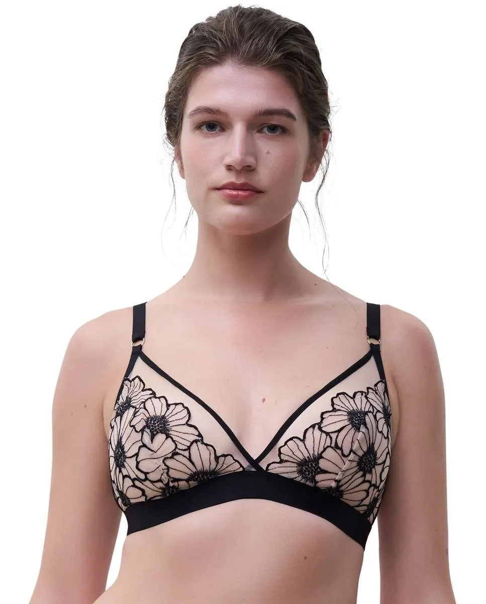 Бюстгальтер без косточек с треугольными чашками и вышивкой «макси-ромашка», линия Lush Chantelle, черный
Бюстгальтер без косточек с треугольными чашками и вышивкой «макси-ромашка», линия Lush Chantelle, черный