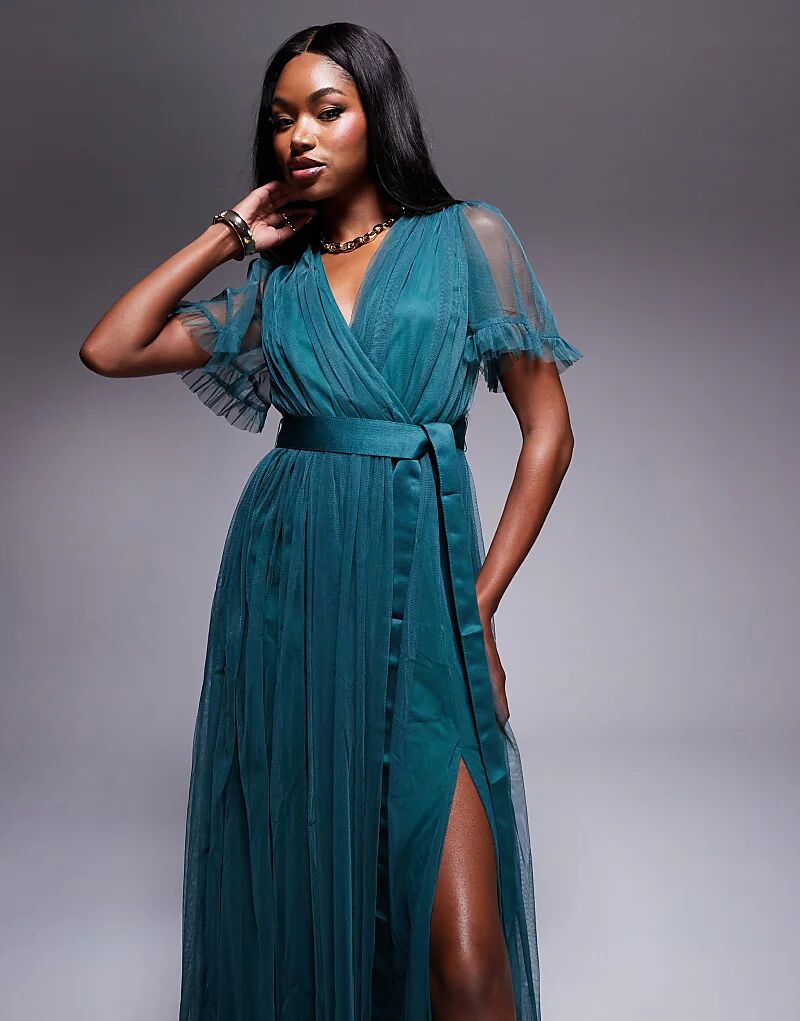 Платье макси с имитацией запаха и поясом-кушаком зеленого цвета Anaya
Платье макси с имитацией запаха и поясом-кушаком зеленого цвета Anaya