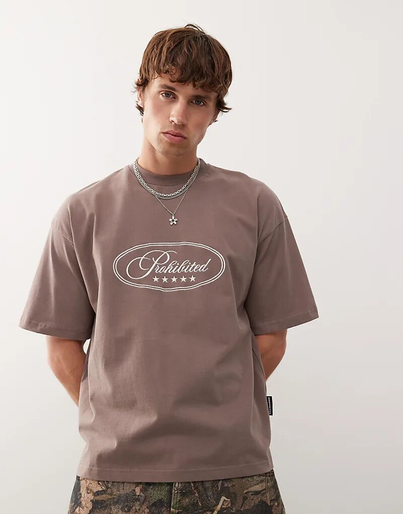 Футболка с запрещённой пятизвёздочной графикой коричневого цвета, Коричневый, Футболка с запрещённой пятизвёздочной графикой коричневого цвета
Футболка с запрещённой пятизвёздочной графикой коричневого цвета, Коричневый, Футболка с запрещённой пятизвёздочной графикой коричневого цвета
