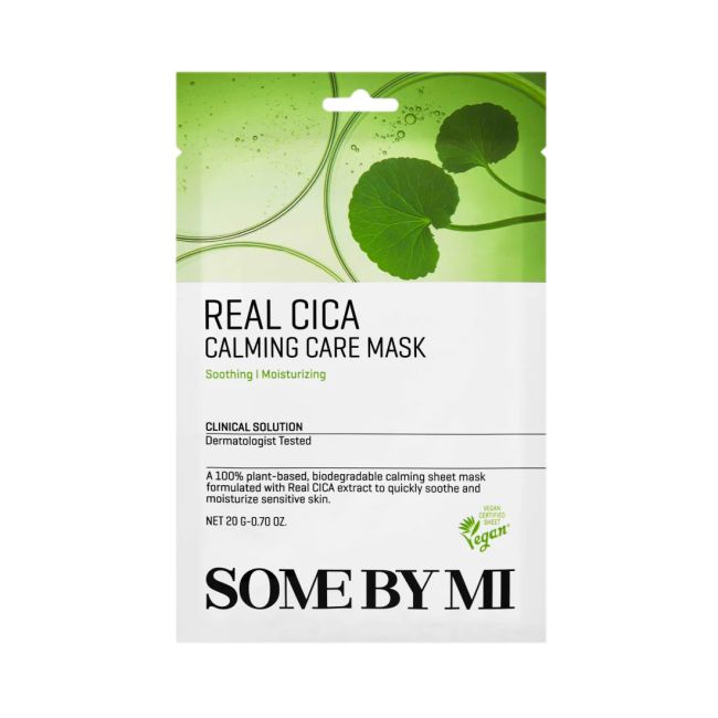 Успокаивающая маска для лица Real Cica Some By Mi, 20 гр
Успокаивающая маска для лица Real Cica Some By Mi, 20 гр