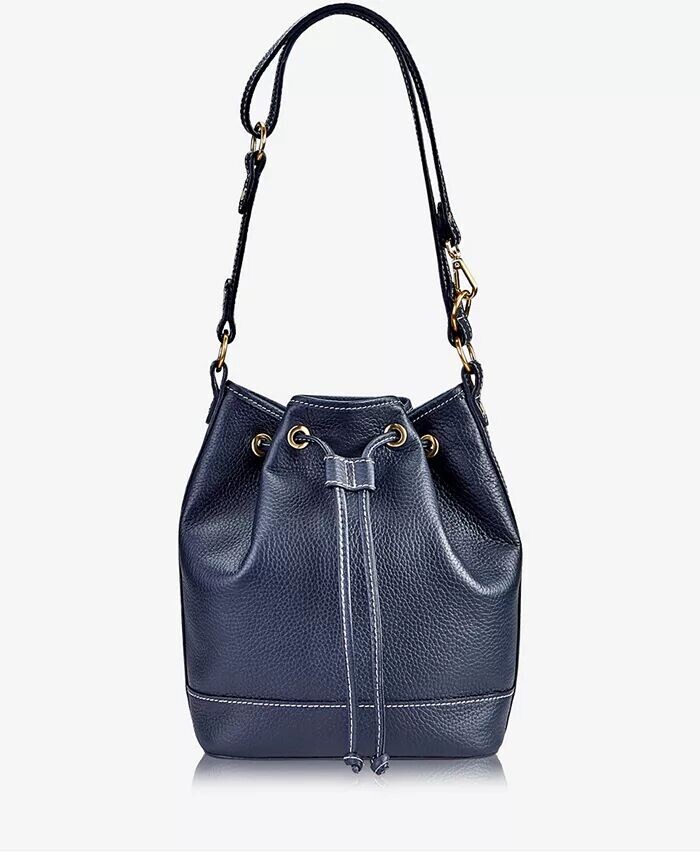 Кожаная сумка-ведро Cassie GiGi New York, синий
Кожаная сумка-ведро Cassie GiGi New York, синий