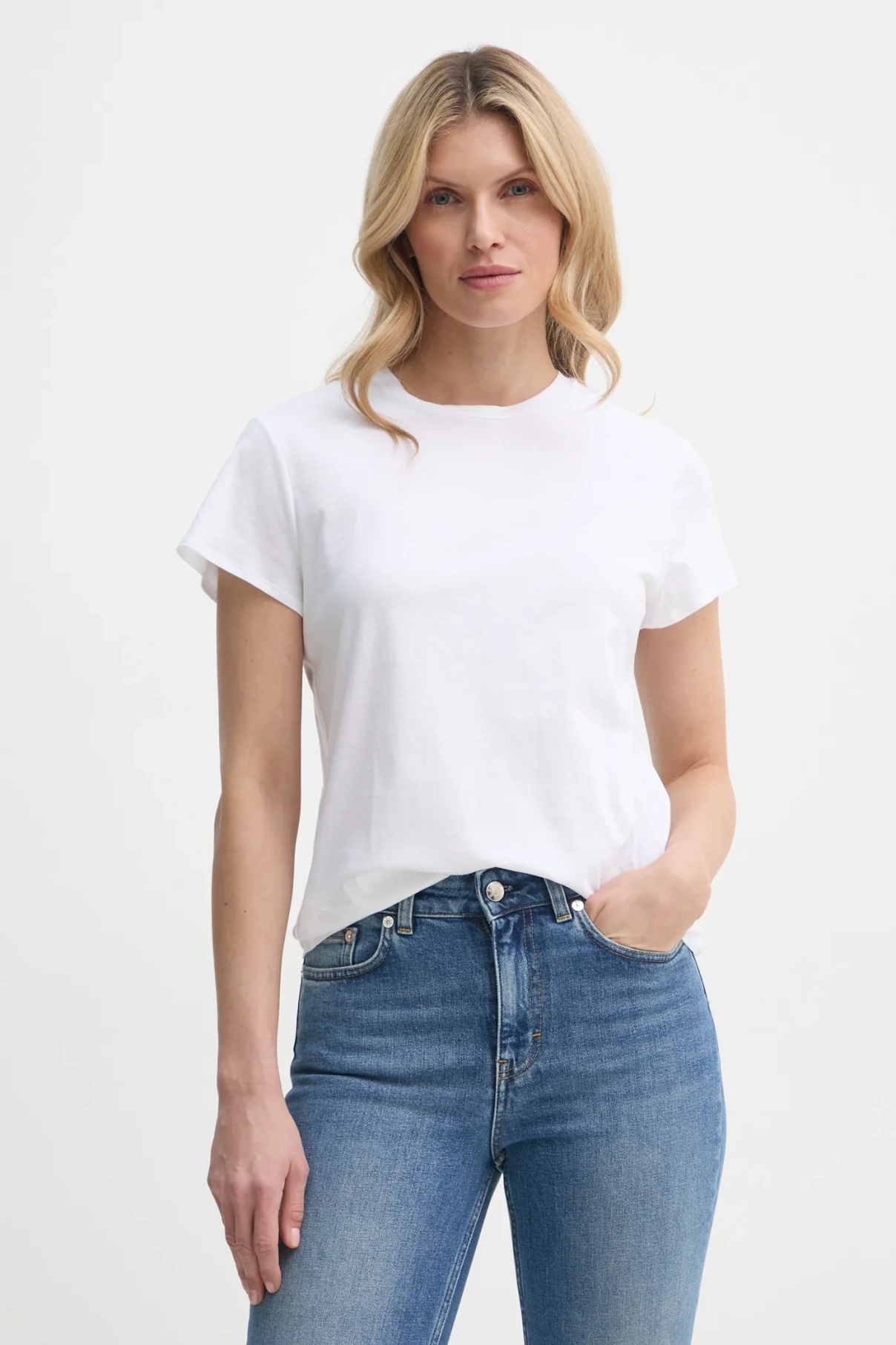 Хлопковая футболка Filippa K, белый 
Хлопковая футболка Filippa K, белый