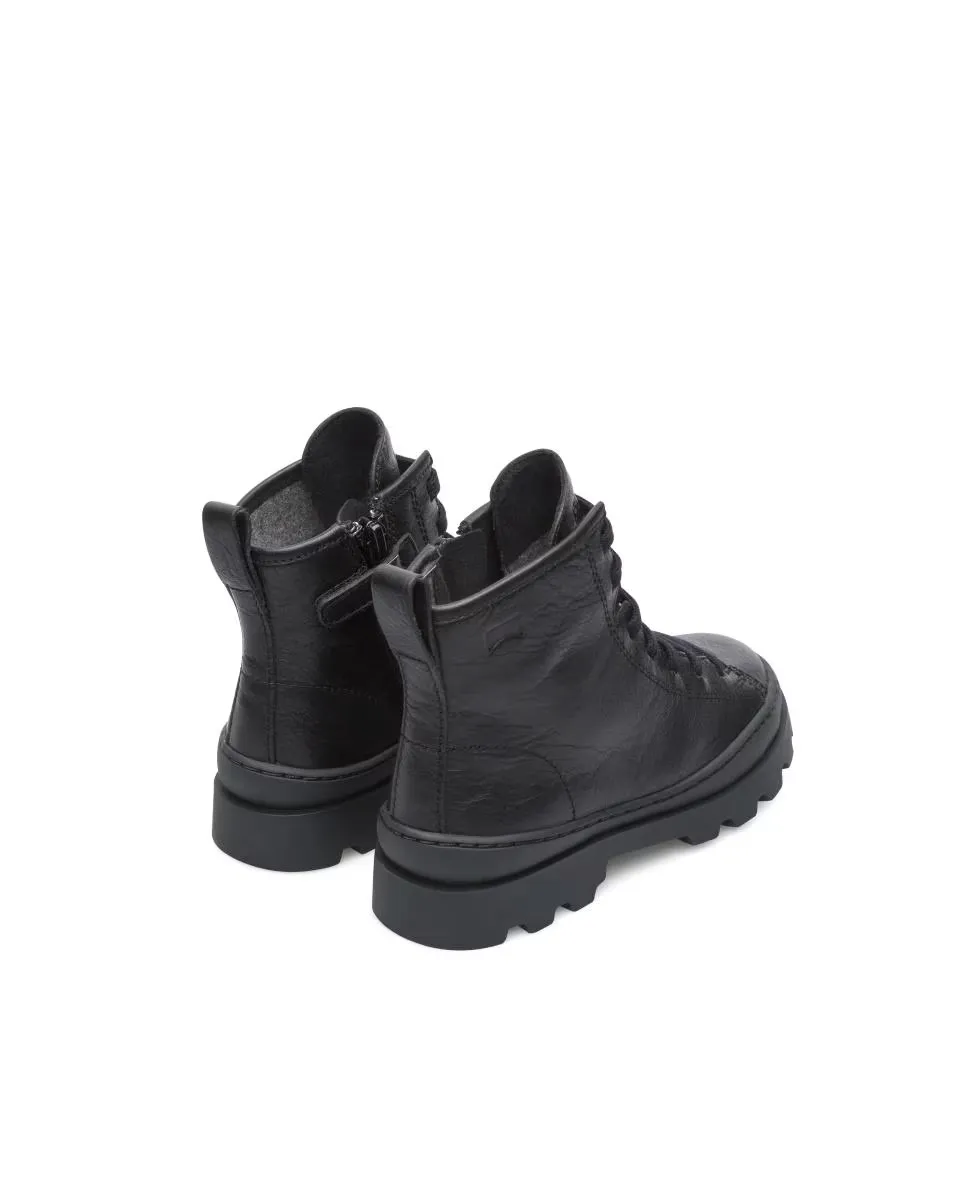 Однотонные детские сапоги Brutus на шнурках Camper, черный
Однотонные детские сапоги Brutus на шнурках Camper, черный