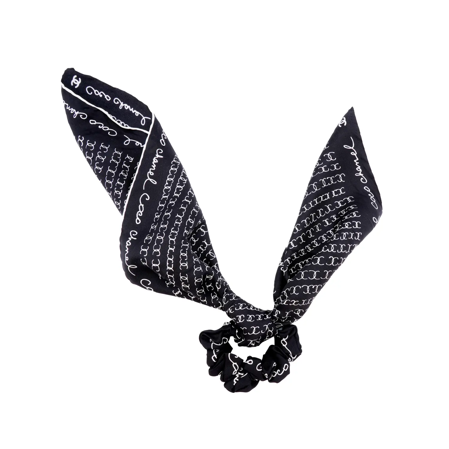 CHANEL Резинка для волос женская черно-белая
CHANEL Резинка для волос женская черно-белая