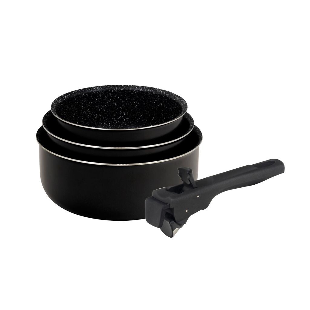 Bergner Click & Cook - Набор сковород - 3 сковороды из прессованного алюминия 16, 18 и 20 см - С эргономичной сменной ручкой - Кухонная утварь - Подходит для всех типов плит - Черный
Bergner Click & Cook - Набор сковород - 3 сковороды из прессованного алюминия 16, 18 и 20 см - С эргономичной сменной ручкой - Кухонная утварь - Подходит для всех типов плит - Черный