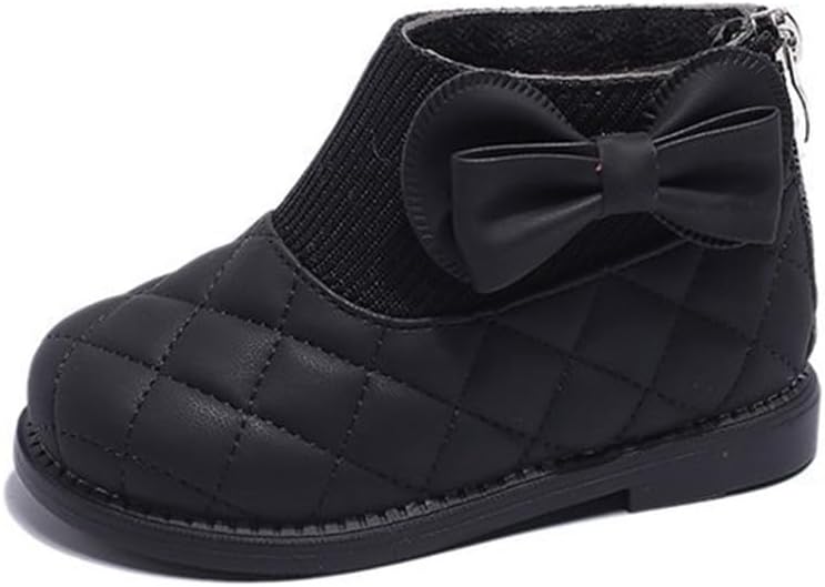 Зимние ботинки для девочек на щиколотке с задней молнией и бантиком, обувь для малышей/детей JGKDTX, Black
Зимние ботинки для девочек на щиколотке с задней молнией и бантиком, обувь для малышей/детей JGKDTX, Black