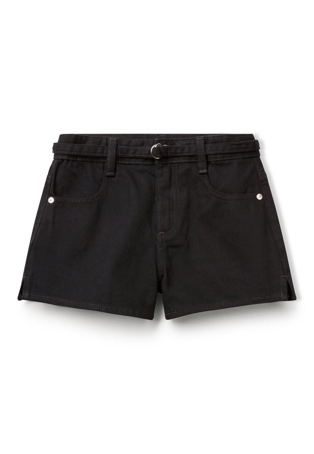 Шорты WITH BELT United Colors of Benetton, черный 
Шорты WITH BELT United Colors of Benetton, черный