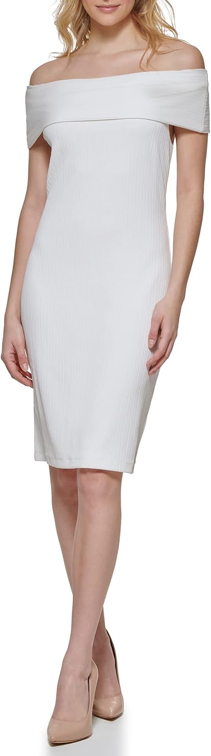 Женское платье-футляр с открытыми плечами от Tommy Hilfiger, Ivory
Женское платье-футляр с открытыми плечами от Tommy Hilfiger, Ivory