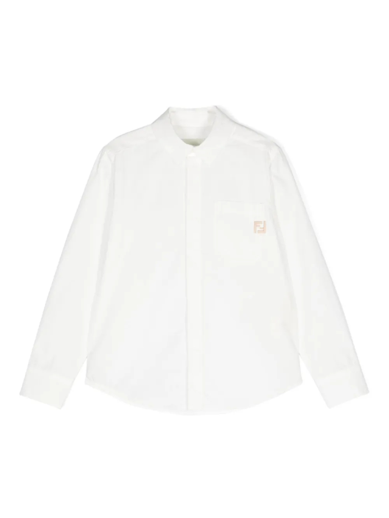 Рубашка с вышитым логотипом Fendi Kids, белый
Рубашка с вышитым логотипом Fendi Kids, белый