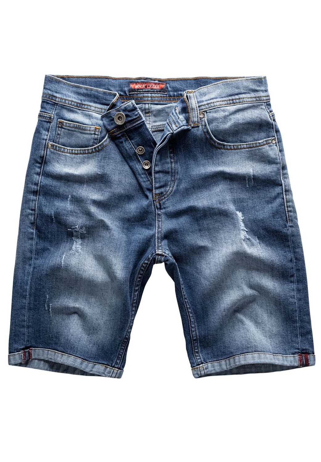 Шорты джинсовые шорты синие обычного кроя Rock Creek, синий 
Шорты джинсовые шорты синие обычного кроя Rock Creek, синий