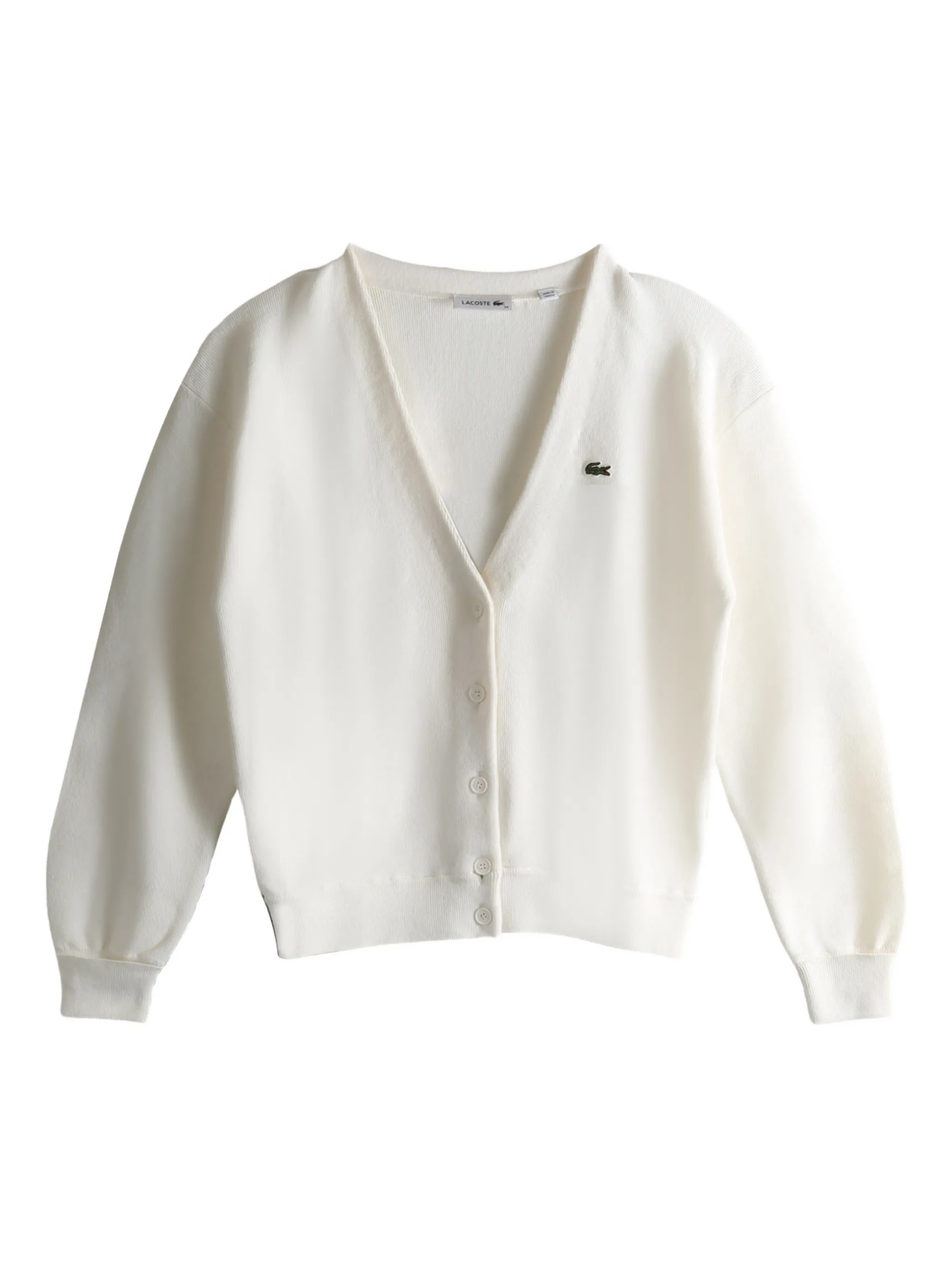 Кардиган с V-образным вырезом на пуговицах Lacoste, белый
Кардиган с V-образным вырезом на пуговицах Lacoste, белый