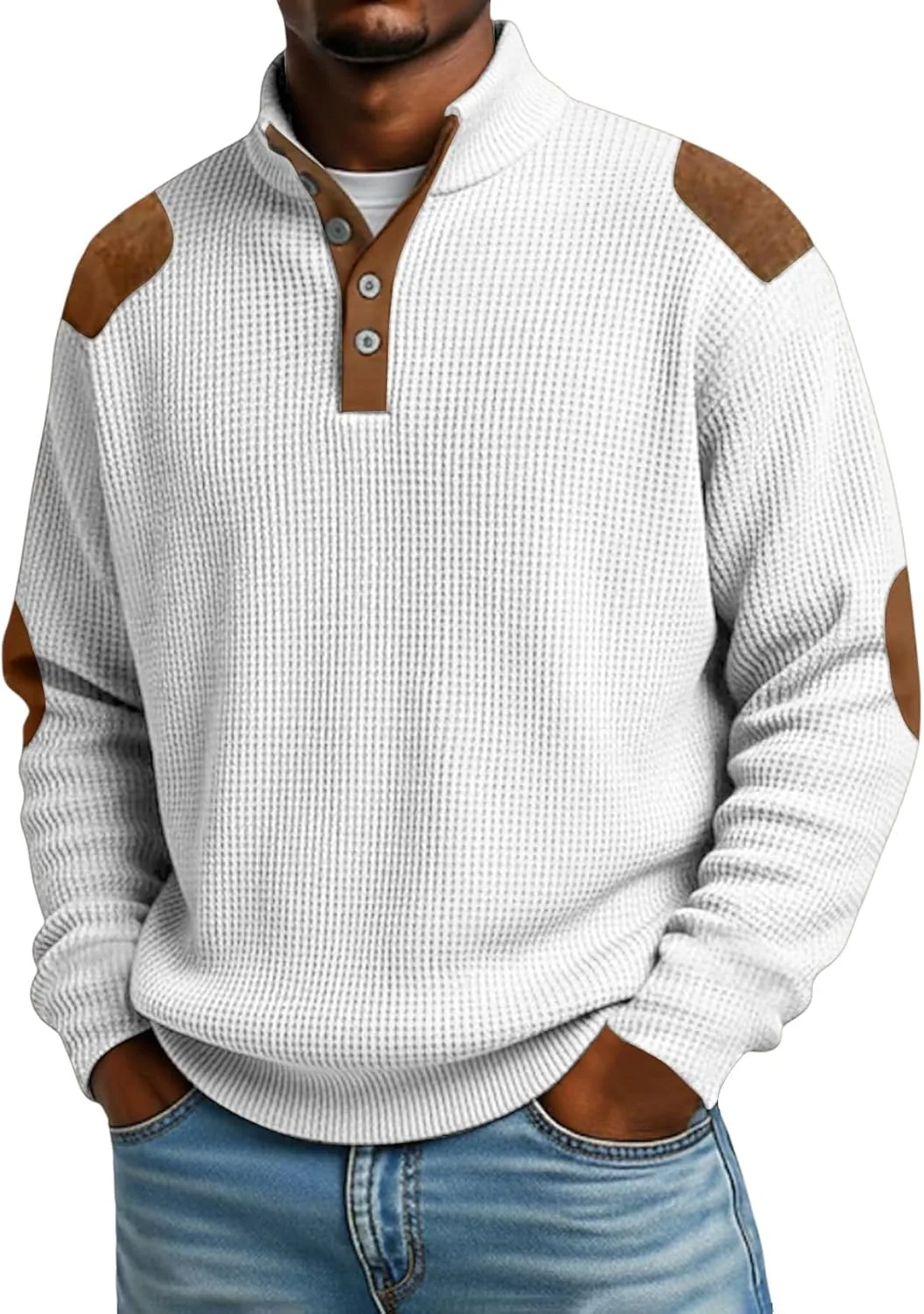 Свитшот мужской с воротником-стойкой и молнией на четверть, длинный рукав, вязаный узором вафля
Свитшот мужской с воротником-стойкой и молнией на четверть, длинный рукав, вязаный узором вафля