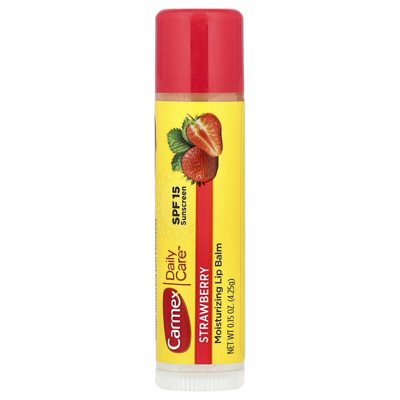 Carmex, Daily Care, увлажняющий бальзам для губ, клубника, SPF 15, 4,25 г (0,15 унции)
Carmex, Daily Care, увлажняющий бальзам для губ, клубника, SPF 15, 4,25 г (0,15 унции)
