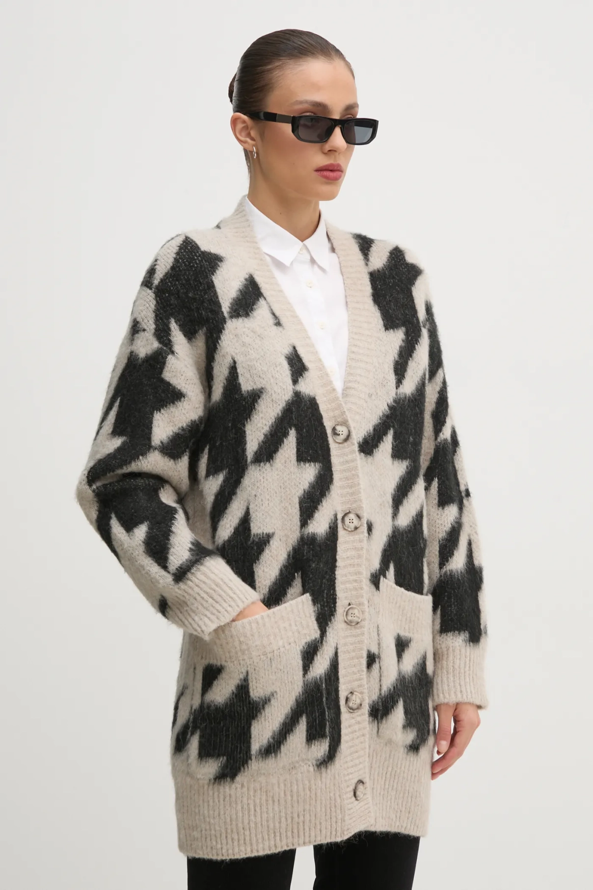 Кардиган с добавлением шерсти OUI, бежевый
Кардиган с добавлением шерсти OUI, бежевый