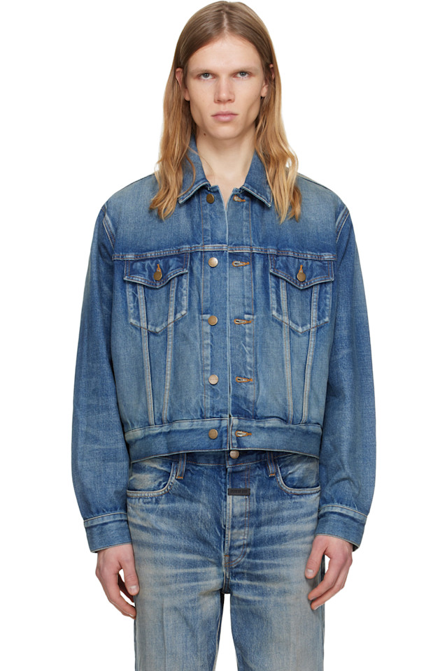 Fear Of God Синяя джинсовая куртка дальнобойщика
Fear Of God Синяя джинсовая куртка дальнобойщика