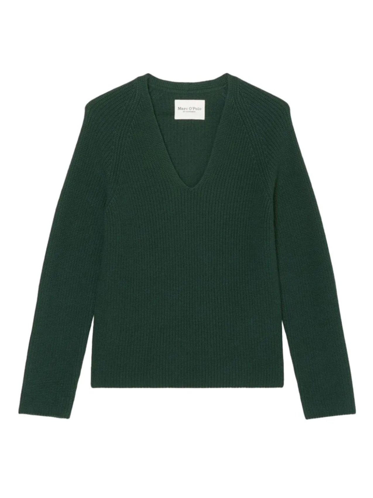 Marc O'Polo свитер в рубчик с V-образным вырезом, зеленый
Marc O'Polo свитер в рубчик с V-образным вырезом, зеленый