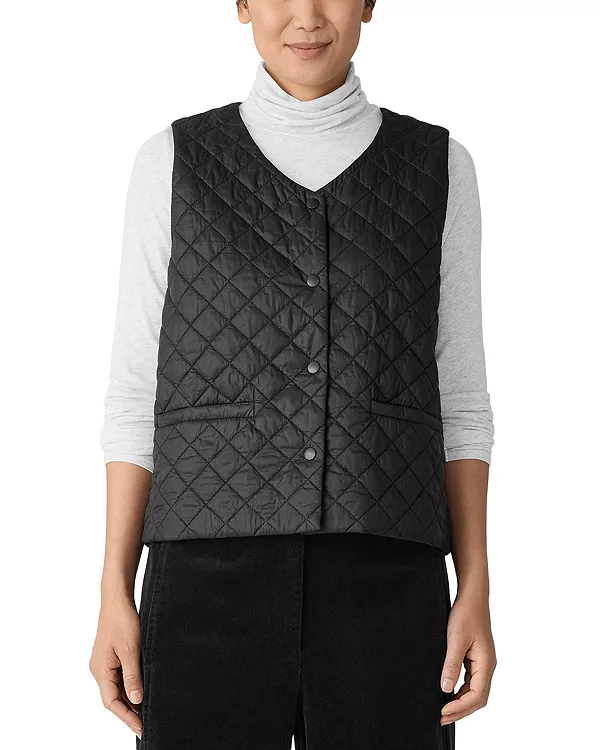 Стеганый жилет Eileen Fisher, черный
Стеганый жилет Eileen Fisher, черный