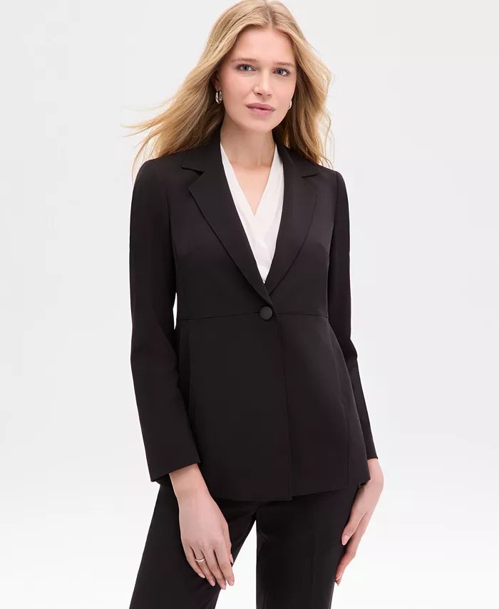 Женская куртка из роскошного твила с воротником-стойкой и застежкой на одну пуговицу Anne Klein, черный
Женская куртка из роскошного твила с воротником-стойкой и застежкой на одну пуговицу Anne Klein, черный