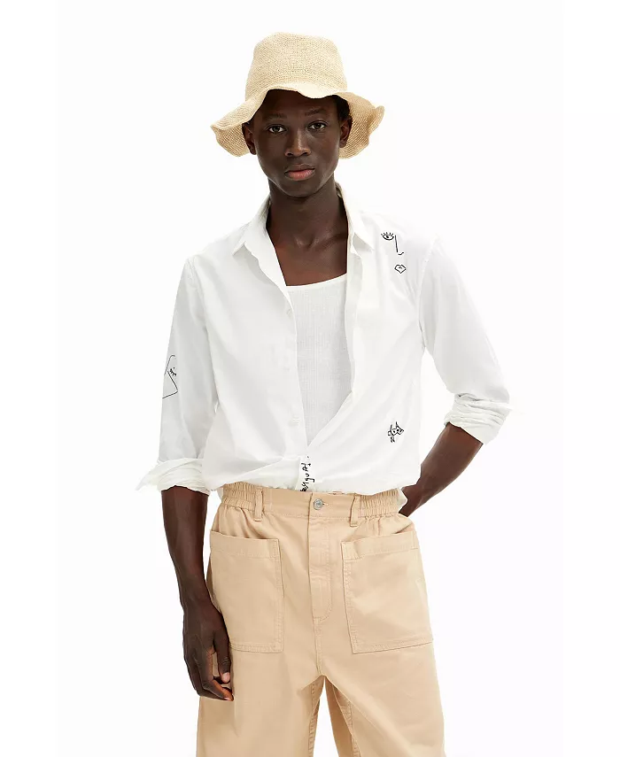 Мужская рубашка с вышитыми деталями Desigual, белый
Мужская рубашка с вышитыми деталями Desigual, белый