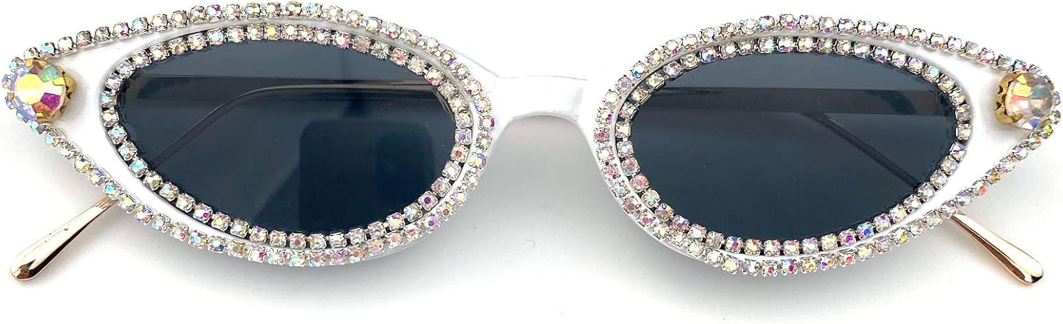 Роскошные маленькие солнцезащитные очки «кошачий глаз» со стразами для женщин, модные, с бриллиантовым блеском, для вечеринок, хрустальные, с защитой от УФ-излучения UV400 mincl, White
Роскошные маленькие солнцезащитные очки «кошачий глаз» со стразами для женщин, модные, с бриллиантовым блеском, для вечеринок, хрустальные, с защитой от УФ-излучения UV400 mincl, White