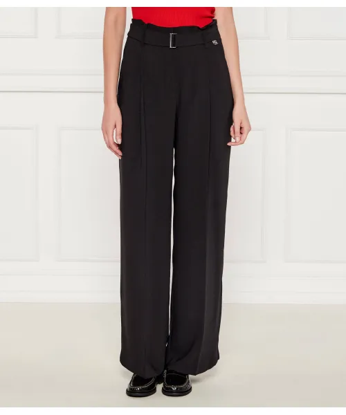 Брюки с ремнем Relaxed fit Marc Cain, черный 
Брюки с ремнем Relaxed fit Marc Cain, черный