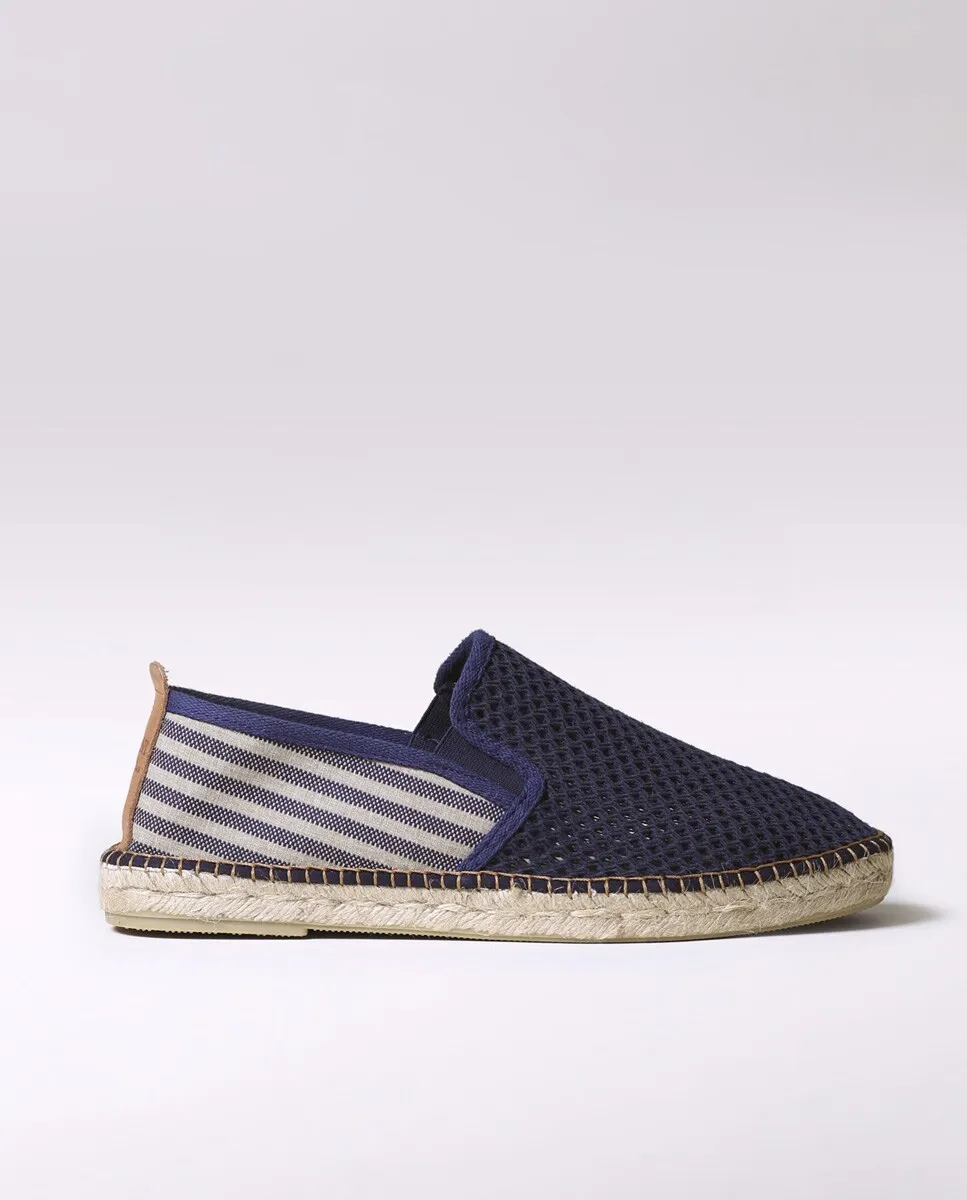 Мужские эспадрильи на плоской подошве из сетчатой ткани на резинках Toni Pons, синий 
Мужские эспадрильи на плоской подошве из сетчатой ткани на резинках Toni Pons, синий