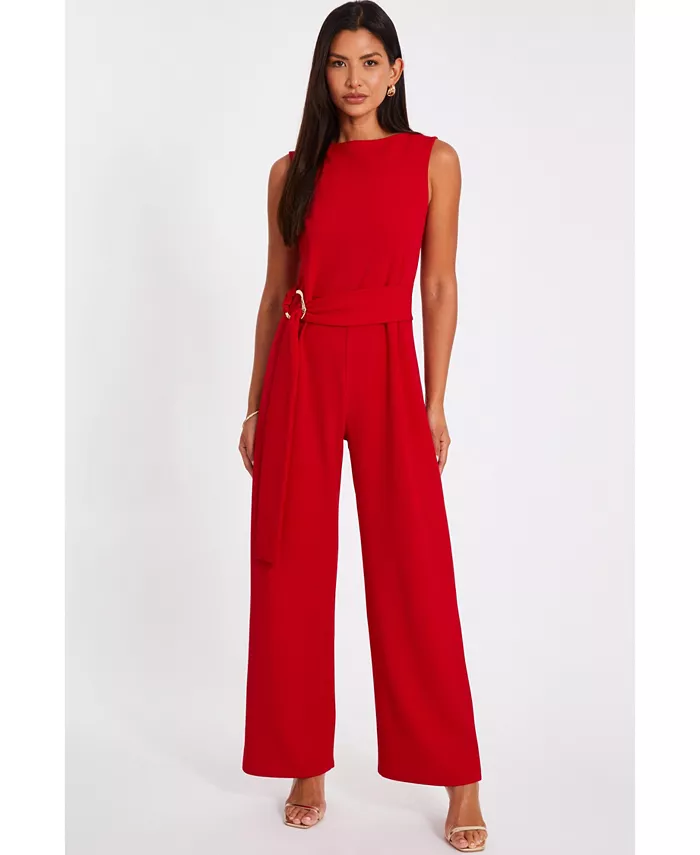 Женский креповый комбинезон с аквалангом и золотой пряжкой QUIZ, красный
Женский креповый комбинезон с аквалангом и золотой пряжкой QUIZ, красный