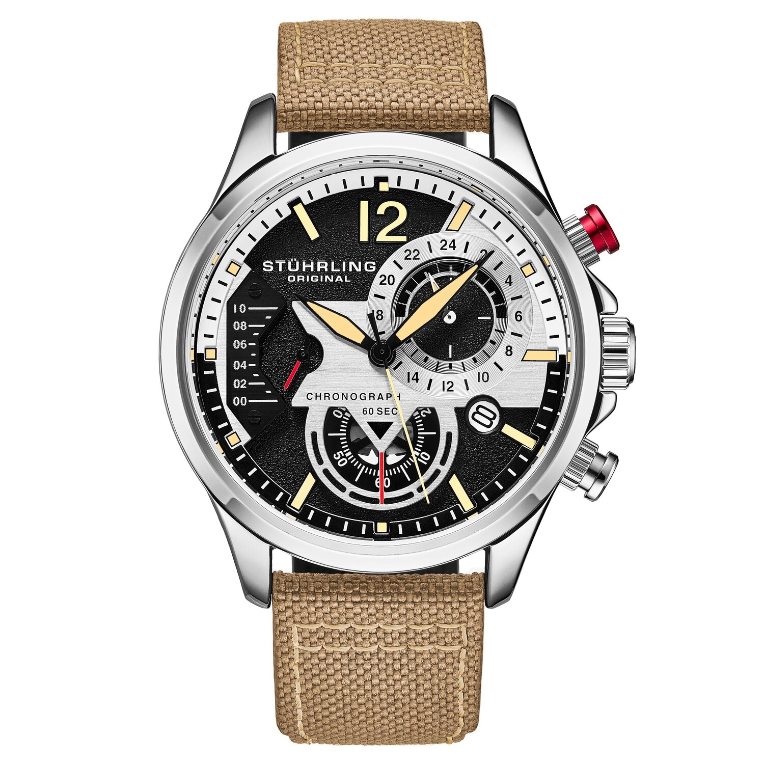 Часы-авиаторы Cordura Quartz 45 мм с кожаным ремешком STÜHRLING Original, бежевый, Серый, Часы-авиаторы Cordura Quartz 45 мм с кожаным ремешком STÜHRLING Original, бежевый 
Часы-авиаторы Cordura Quartz 45 мм с кожаным ремешком STÜHRLING Original, бежевый, Серый, Часы-авиаторы Cordura Quartz 45 мм с кожаным ремешком STÜHRLING Original, бежевый
