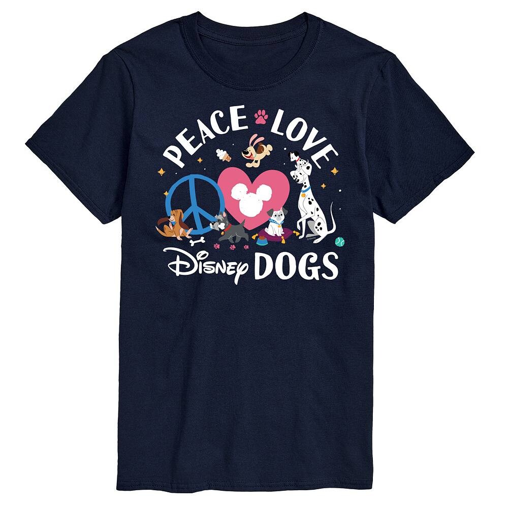 Мужская футболка с рисунком Disney's Peace Love Dogs, темно-синий
Мужская футболка с рисунком Disney's Peace Love Dogs, темно-синий