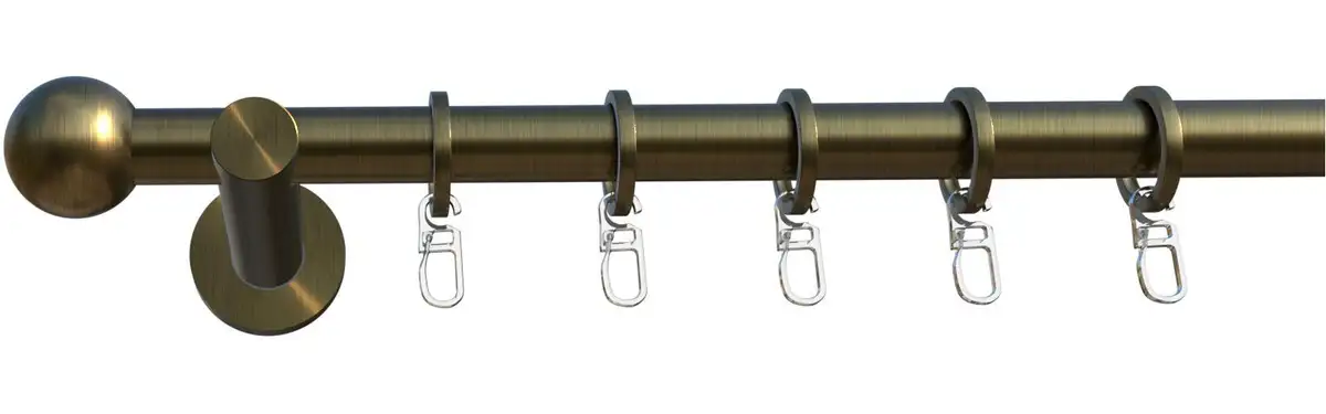 Карниз indeko "Colombes", 1 направляющая, желаемая длина, полный комплект, включая кольца и крепежный материал 150 см, цвет antik-messingfarben
Карниз indeko "Colombes", 1 направляющая, желаемая длина, полный комплект, включая кольца и крепежный материал 150 см, цвет antik-messingfarben