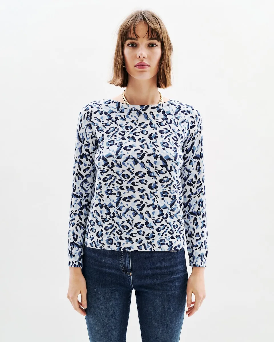 Женский свитер с длинными рукавами и анималистичным принтом Caroll, мультиколор
Женский свитер с длинными рукавами и анималистичным принтом Caroll, мультиколор